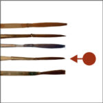 Sable, pointed, in crow quill