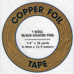 Copper foil, 6.4 mm (1/4"), black back