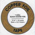 Copper foil, 8 mm (5/16"), black back