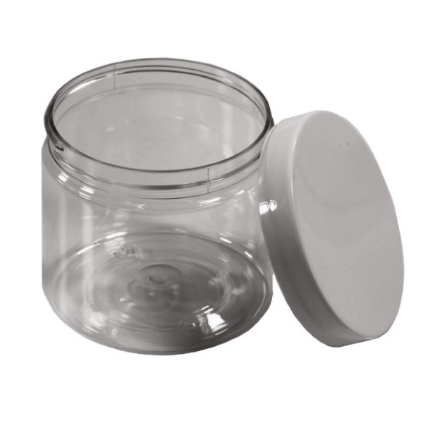 Plastic pot with screw-on lid, 200 ml.