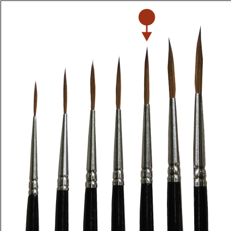 Tracing brush, DV Red Sable, size 4