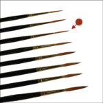 Tracing brush, Red Sable, extra long, size 1