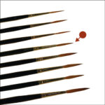 Tracing brush, Red Sable, extra long, size 2