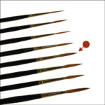 Tracing brush, Red Sable, extra long, size 3