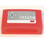 Handpad for smoothing glass, red (med/coarse)