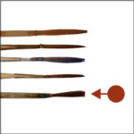 Sable, chisel-edged, in crow quill