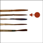 Sable, pointed, in duck quill
