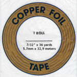Copper foil, 5.7 mm (7/32"), black back