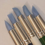 Rubber paintbrushes, large, set of 5