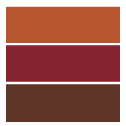 Vibrantz set: Orange, Red, Brown (transp), 3 g per